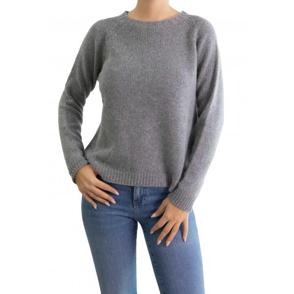 Maglioncino girocollo misto cashmere 